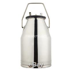 Portable Dairy Cow Milker Machine Stainless Steel Bucket Tank Barrel +Gift