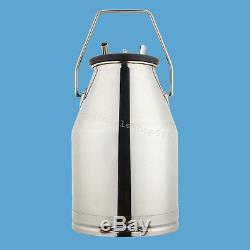 Portable Dairy Cow Milking Machine Milker Bucket Tank Barrel Large 25L Capacity
