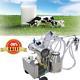 Portable Double Buckets Milking Machine Electric Vacuum Pump Cows Farm Ce Great