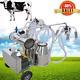 Portable Double Tank Milker Electric Vacuum Pump Milking Machine Cattle Cow Farm