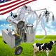 Portable Double Tank Milker Electric Vacuum Pump Milking Machine Ss For Cows-usa