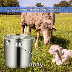 Portable Electric Milking Machine 9L Goat Sheep Cow Milker With Vacuum Pulsation