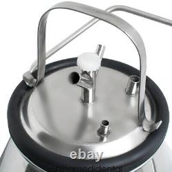 Portable Electric Milking Machine Milker Cows Stainless Steel 25L Bucket 110V