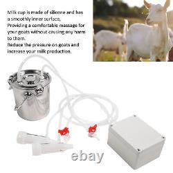 Portable Electric Milking Machine Vacuum Impulse Pump For Cow Goat Milker 3L US