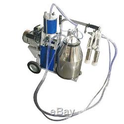 Portable Electric Vacuum Pump Milking Machine 25L + Bucket for Cows Sheep
