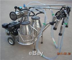 Portable Gasoline Vacuum Pump Milking Machine For Cows -SHIPPED BY SEA TO PORT