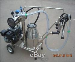 Portable Gasoline Vacuum Pump Milking Machine for Cows Single Factory Direct