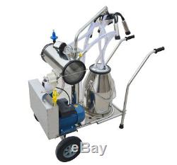 Portable Single Tank Milker Electric Vacuum Pump Milking Machine For Cows Farm