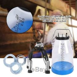 Portable Transparent Bucket Double Scale 25L Cow Milker Dairy Milking Device Kit