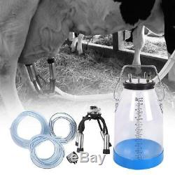 Portable Transparent Bucket Double Scale 25L Cow Milker Dairy Milking Device Kit