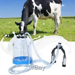 Portable Transparent Bucket Double Scale 32L Cow Milker Dairy Milking Device Kit