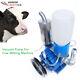 Portable Vacuum Pump Cow Goat Milking Machine Milker Bucket Tank Barrel 250l/min