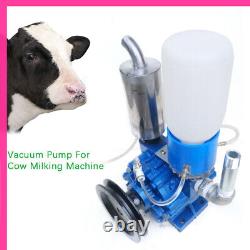 Portable Vacuum Pump Cow Goat Milking Machine Milker Bucket Tank Barrel 250L/min