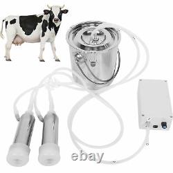 Practical Electric Milking Machine Stainless Steel Bucket Cows Milking US Plug