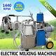 Professional Electric Milking Machine Vacuum Piston Pump Milker Farm Cow Ss 25l