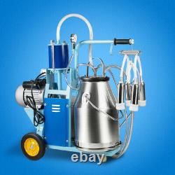 Professional Power Milking Machine Stainless Steel For Farm Cows WithBucket 25L CE