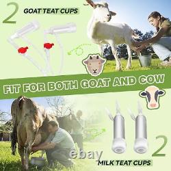 Proshine 2 in 1 7L Goat Milking Machine, Electric Vacuum Pulsation Milker