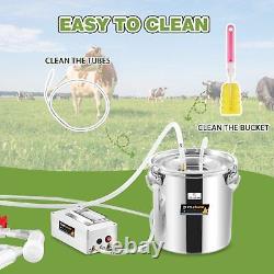 Proshine 2 in 1 7L Goat Milking Machine, Electric Vacuum Pulsation Milker