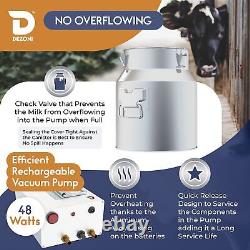 Rechargeable Cow Milking Machine 14L Portable Vacuum Pump Milker Kit