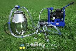 SHEEP Milking 7.3 US Gal Stainless Electric Milking Machine Bucket Milker +EXTRA