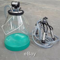 STON Portable Cow Milker Dairy Milking Machine Bucket Tank Barrel with Scale Line
