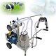 Single Tank Milker Electric Vacuum Pump Milking Machine +wheels For Cows Cattles
