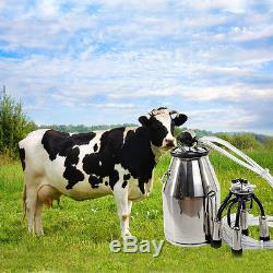 Stainless Milking Machine Portable Dairy Cow Milker Bucket Tank Barrel Cattle