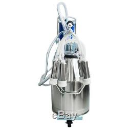 Stainless Steel Electric Milking Machine Milker Vacuum Farm Cows with 25L Bucket
