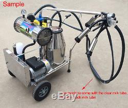 Stainless Steel Movable Dairy Cow Vacuum Milker Cow Milking Machine 220V