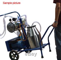 Stainless Steel Movable Dairy Cow Vacuum Milker Cow Milking Machine 220V