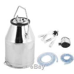 Stainless Steel Portable Cow Milker Milking Bucket Tank Container Barrel