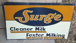 Surge Cleaner Milk Milker Milking Farm antique adv tin metal sign Cow Dairy 19