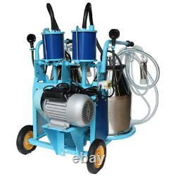 Tech New 110V Electric Piston Milking Machine Farm Cows and Goat Double Buckets