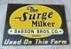 The Surge Milker Babson Bros Chicago Farm Antique Adv Sign Cow Dairy 16.25x11.25