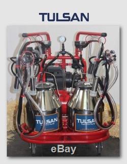Tulsan, Cow Double Milking Machine, Portable Electric and Gasoline 2 buckets