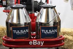Tulsan, Cow Double Milking Machine, Portable Electric and Gasoline 2 buckets