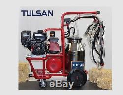 Tulsan, Cow Double Milking Machine, Portable Electric or Gasoline Operated