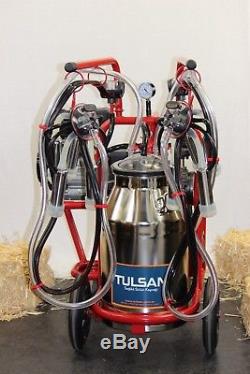 Tulsan, Cow Double Milking Machine, Portable Electric or Gasoline Operated