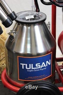 Tulsan, Cow Milking Machine, Portable Electric Milking System Complete withWheels