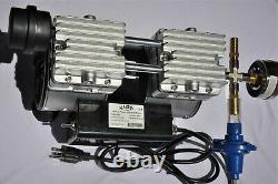 Twin Piston Oil-less Vacuum Pump 5.5CFM CowithGoat Milker/Pulsator Hookup + Switch