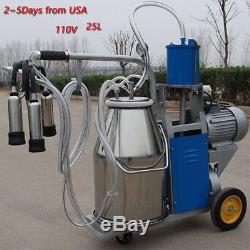 UPS Electric Milking Machine Milker For farm Cows Bucket Stainless Steel Bucket
