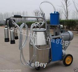 UPS Fast Electric Milking Machine Milker For farm Cows Bucket Stainless Steel