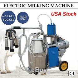 US 64/min Dairy Electric Milking Machine Cows Milker Piston Pump Dairy Equipment