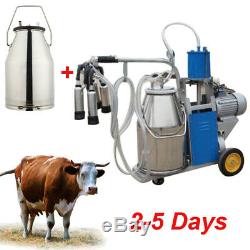 US Electric Milking Machine For Farm Cows WithBucket Adjustable Pioton 25L 1440RPM