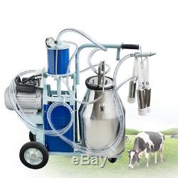 US Electric Milking Machine Milker For Cows 25L Bucket w Heavy Duty Wheel SAFE