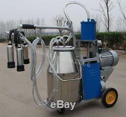 US FedexElectric Vacuum Pump Milking Machine For Farm Cows WithBucket-WARRANTY