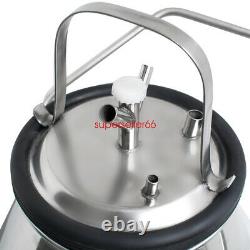 US Portable Electric Milking Machine Milker Cows Stainless Steel 25L WithBucket CE