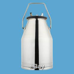 US Portable SS Dairy Cow Milking Machine Milker Bucket Tank Barrel For Farmer CE