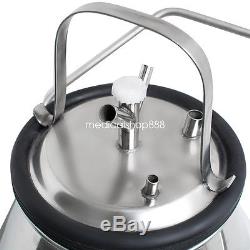 US SHIPElectric Milking Machine Milker For Cows 25L Bucket Stainless Steel 110V