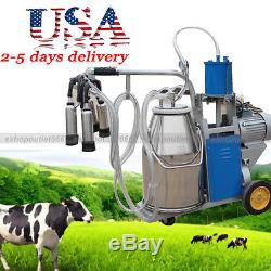 USA-25L Milker Electric Piston Milking Machine adjustable For Cows Bucket +Gift